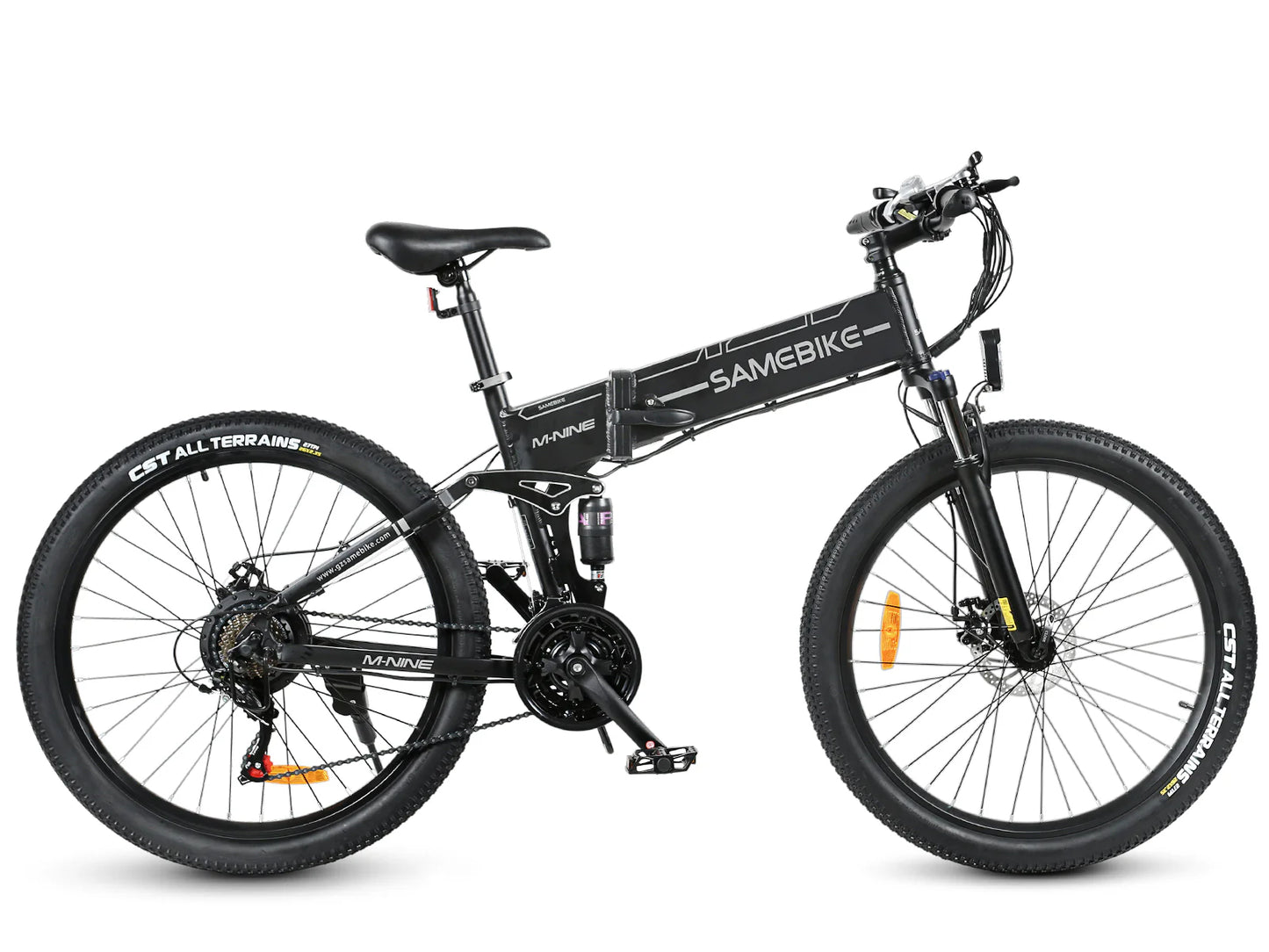 SAMEBIKE LO26-II-FT 750W Folding off road ebike. right side. black color.