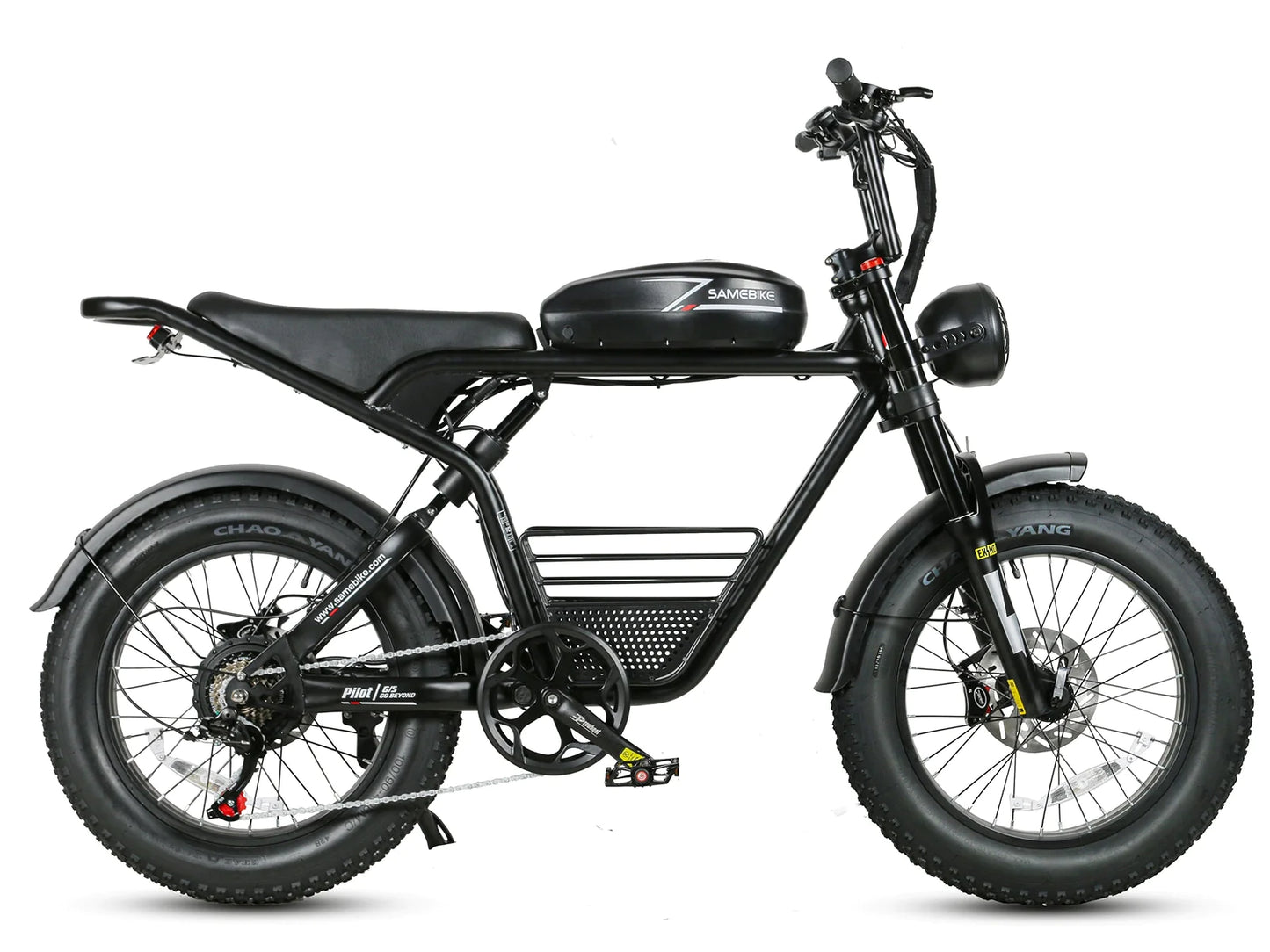 SAMEBIKE M20 1000W Electric Bike. right side. black color.