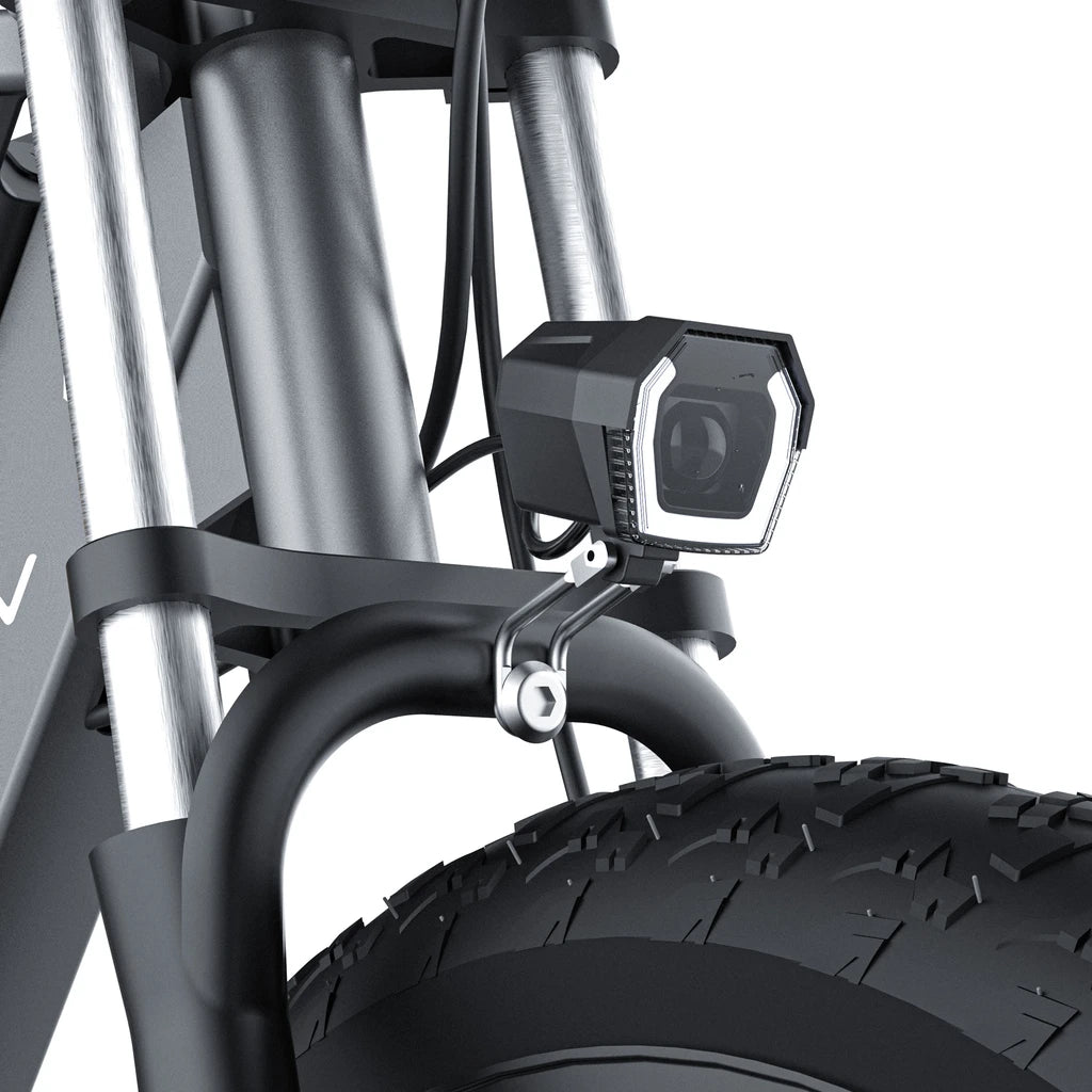 Coswheel T26 mountain ebike. front light.