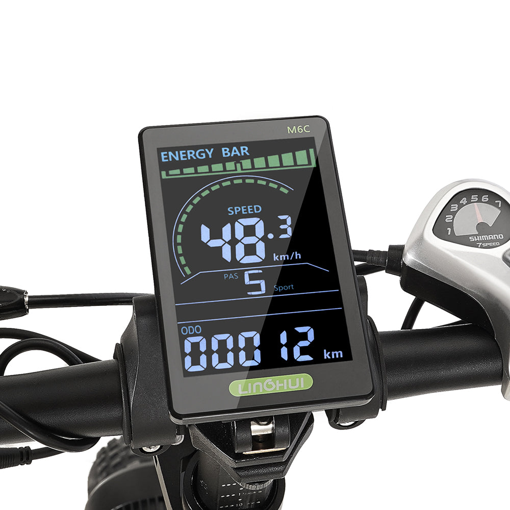 DrVetion Fat Tire ebike. color LCD display.
