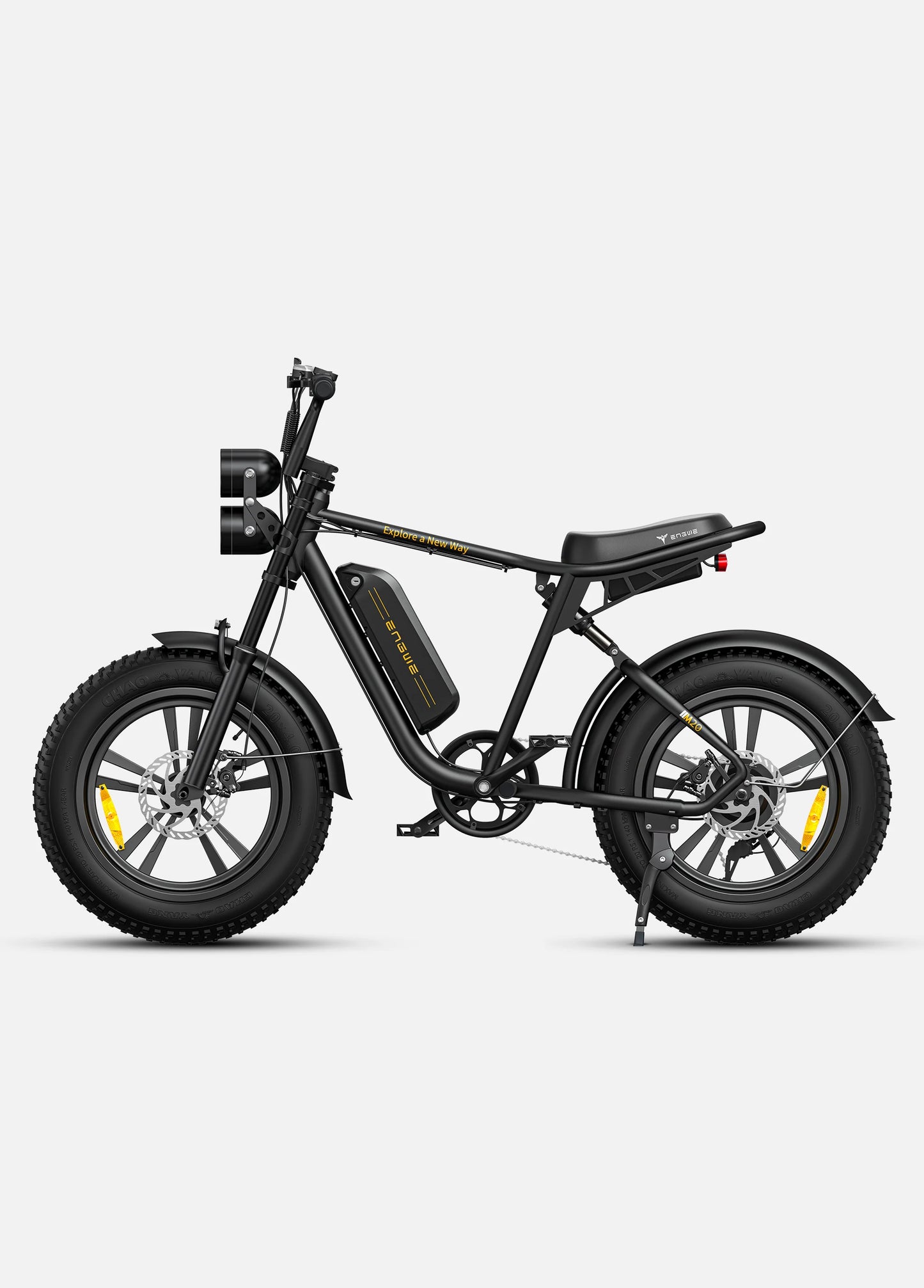 ENGWE M20 1000W Electric Bike. left side. black color.