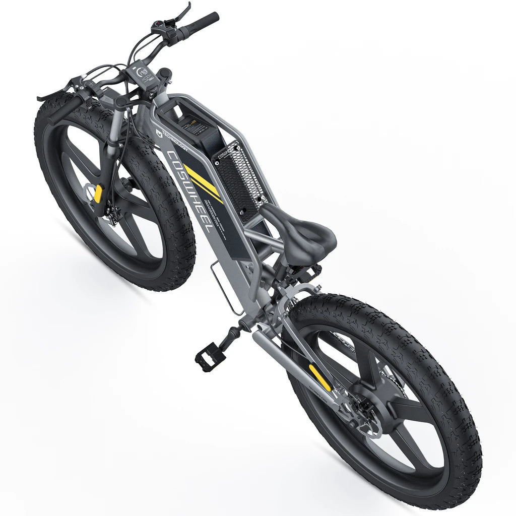 Coswheel T26 mountain ebike. upper view.
