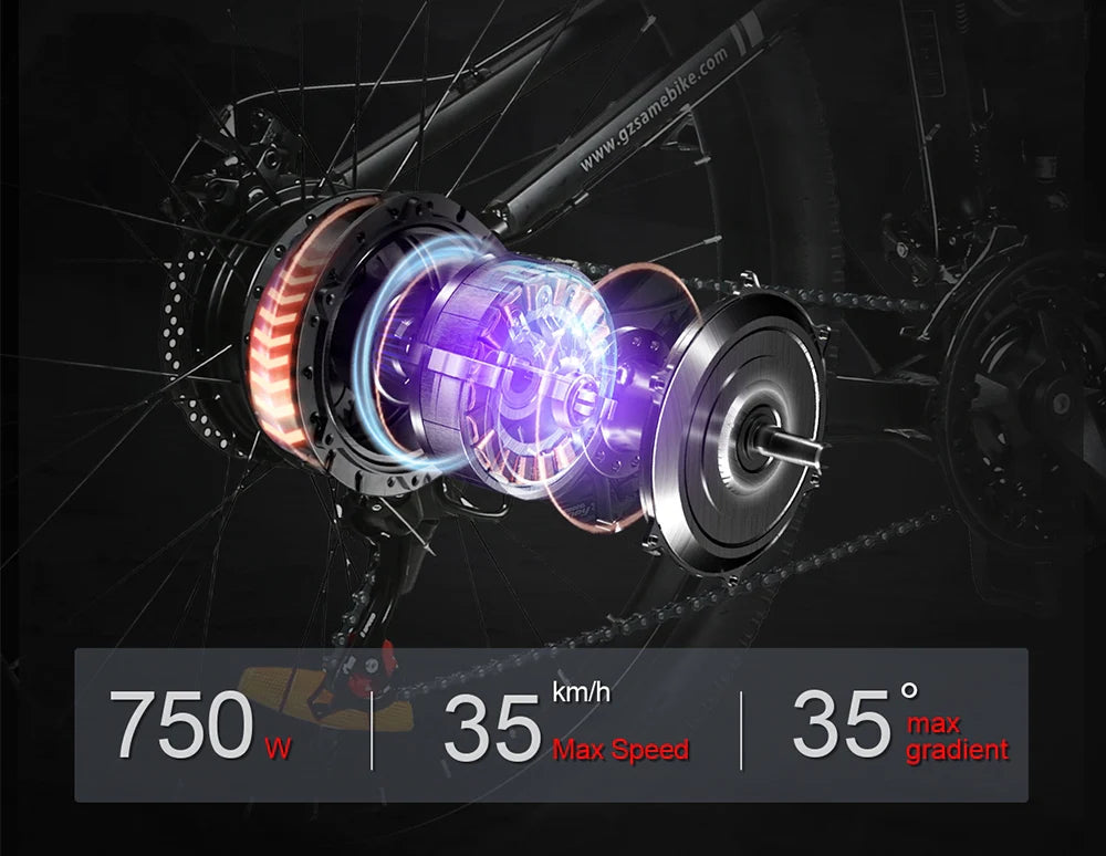 SAMEBIKE LO26-II-FT 750W Folding off road ebike. motor.