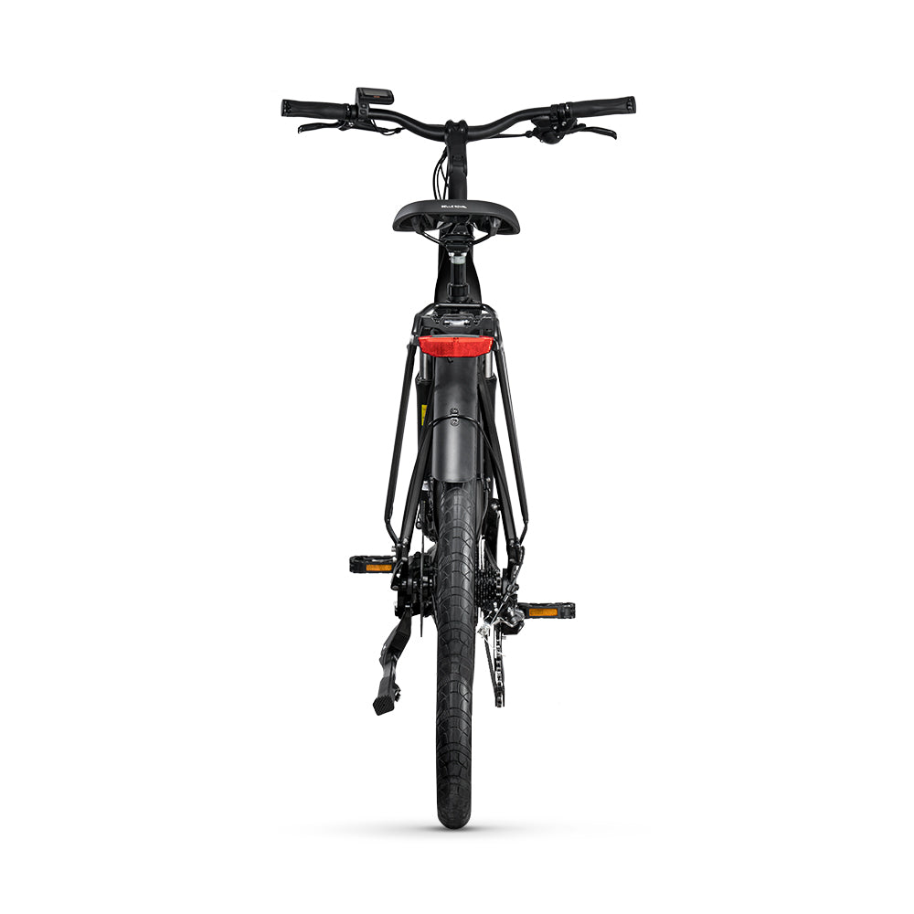 GRUNDIG GCB-1 Urban ebike. black color. back view.