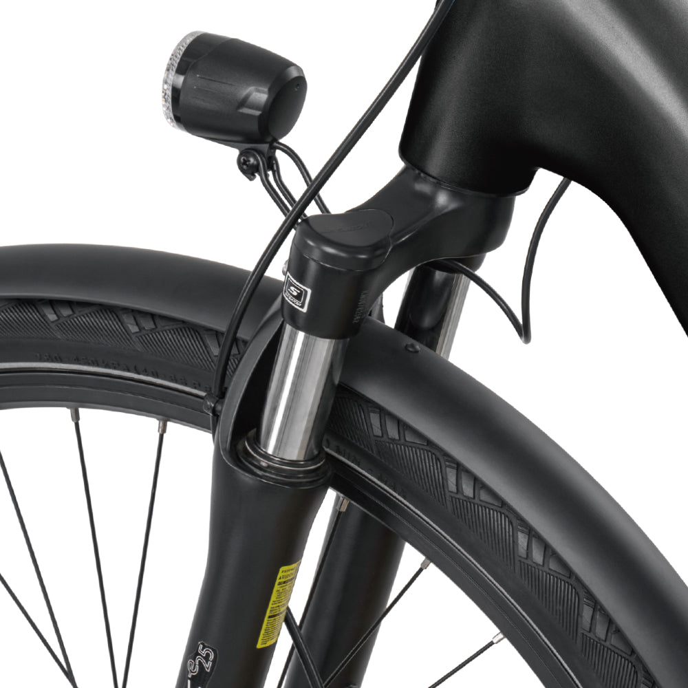 GRUNDIG GCB-1 Urban ebike. black color. front light.