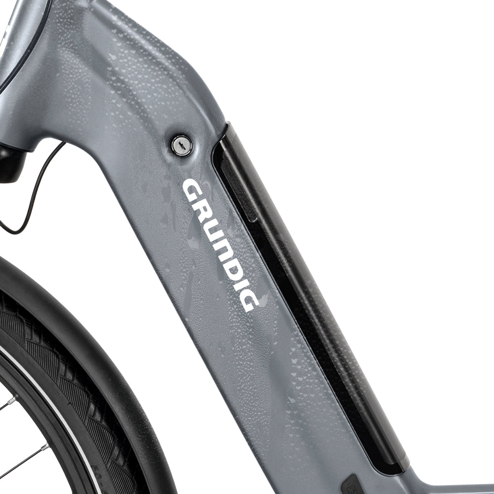 GRUNDIG GCB-1 Urban ebike. gray color. frame