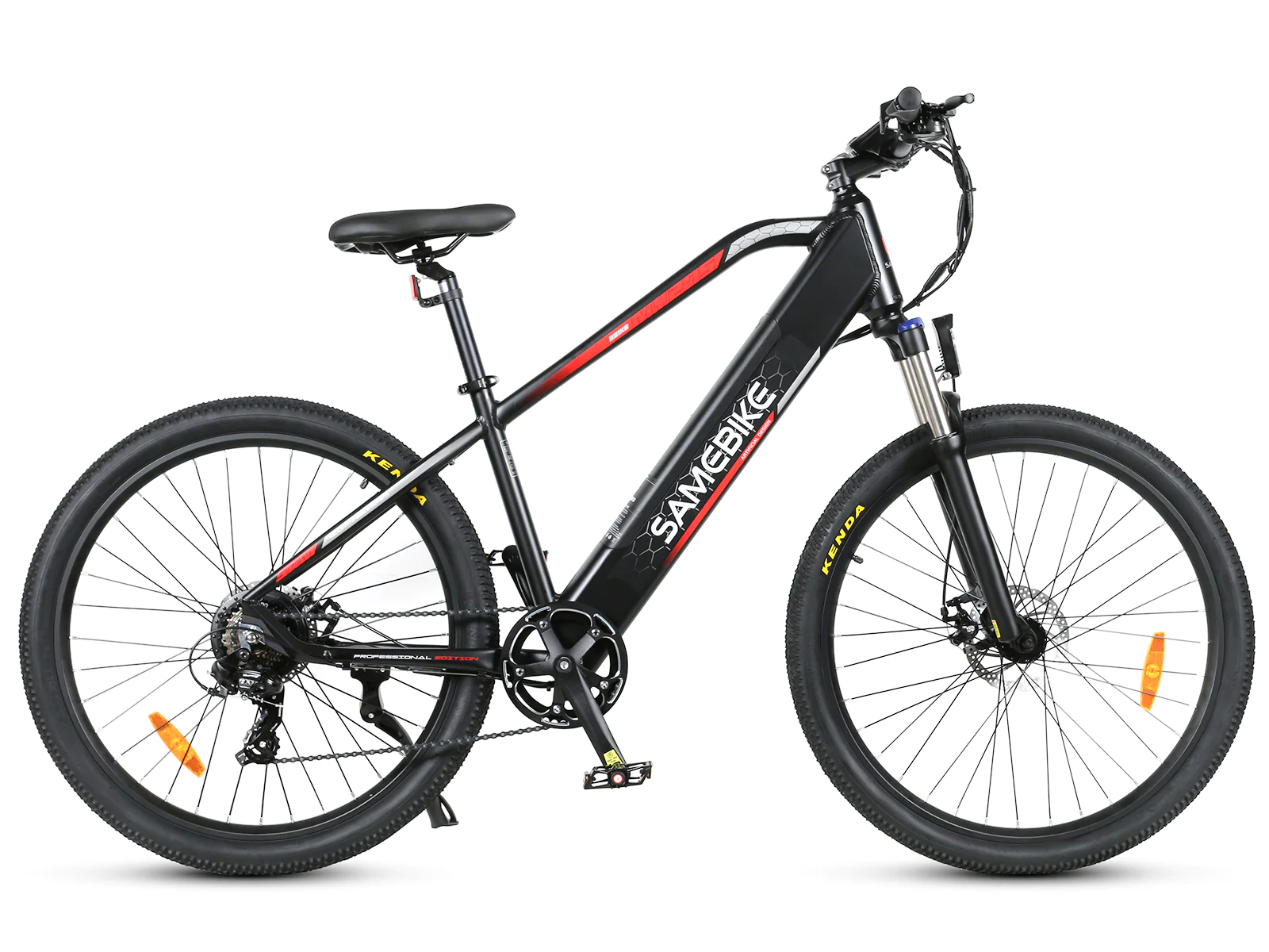SAMEBIKE MY275 500W Commuter eBike. right side. black color.