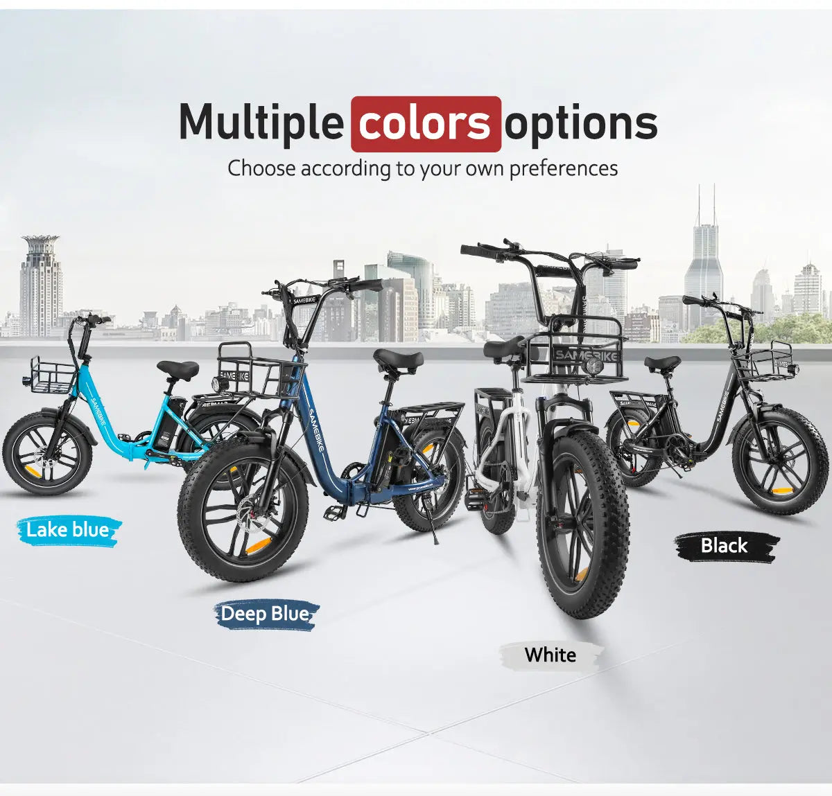 SAMEBIKE C05 Pro Foldable Fat Tire Ebike