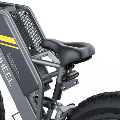 Coswheel T26 mountain ebike. tail light view.