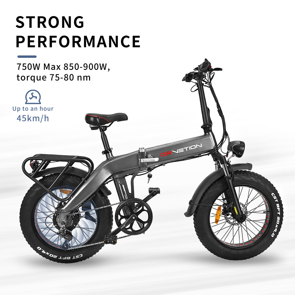 DRVETION BT20 750W Folding eBike Gray
