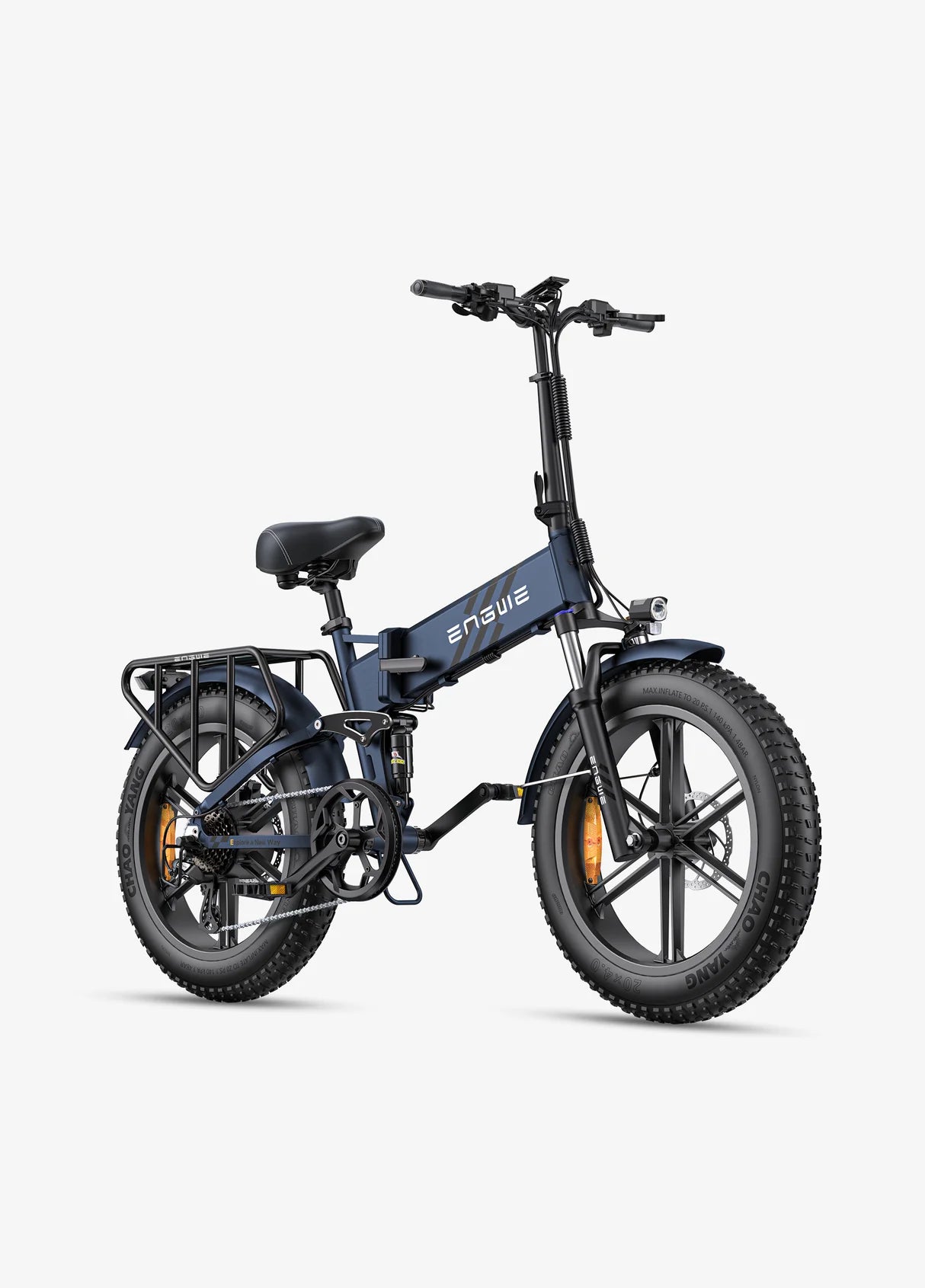 Engwe Engine Pro 2.0 75Nm High Torque Outdoor Adventure Folding E-bike Blue
