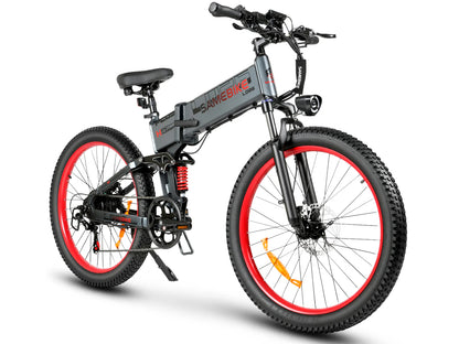 SAMEBIKE LO26 Plus folding fat tire electric bike with 1000W motor in gray color