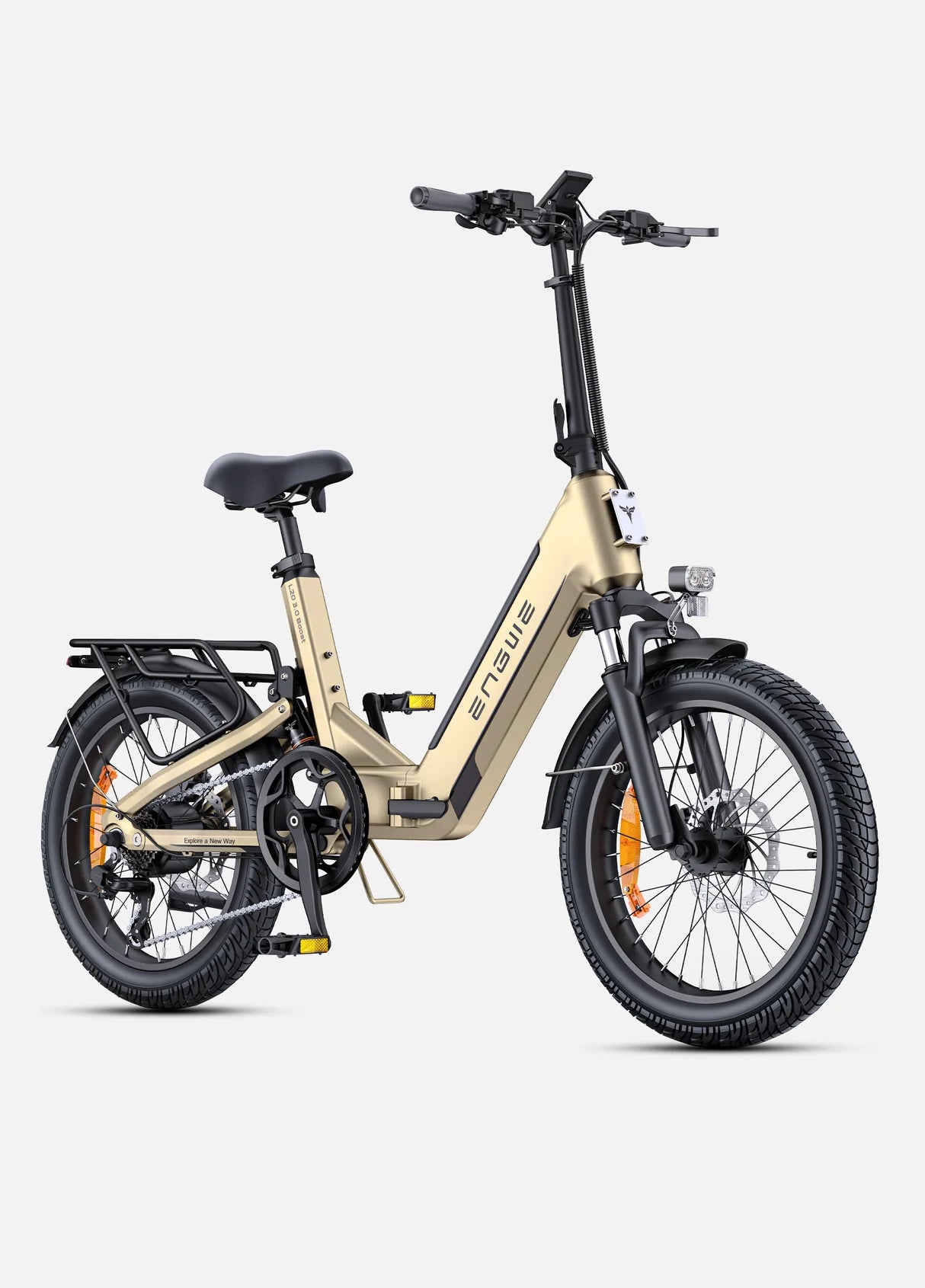 ENGWE L20 3.0 Boost 250W 75Nm Boost Power Full Suspension Compact E-bike Gold