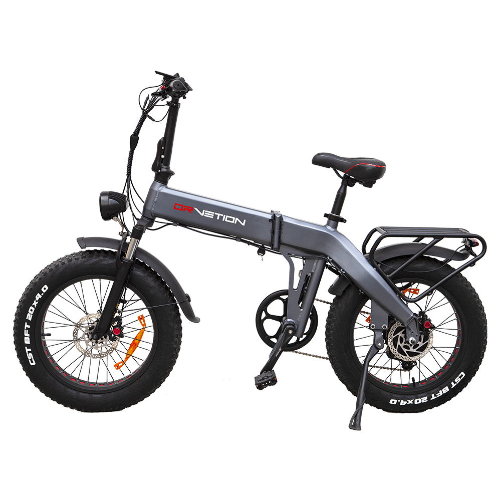 DrVetion BT20 folding ebike. left side view.