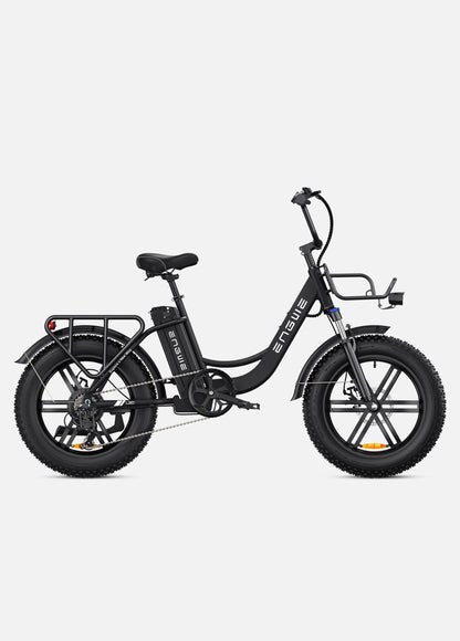 Engwe L20 ebike. right side. black color