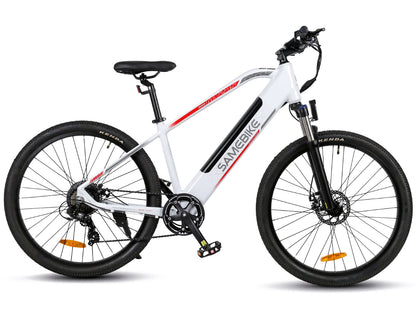 SAMEBIKE MY275 500W Commuter eBike.  left side. white color.