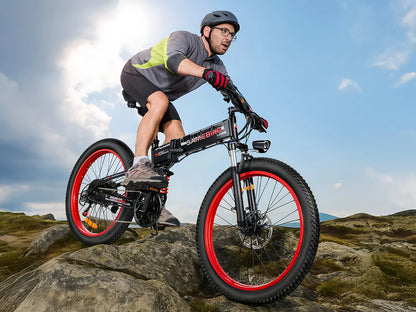 SAMEBIKE LO26 Plus Fat Tire Folding Ebike 1000W
