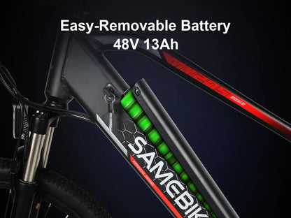 SAMEBIKE MY275 500W Commuter eBike. battery