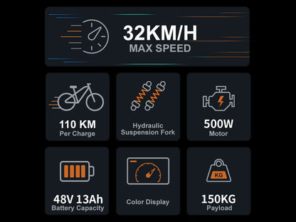 SAMEBIKE MY275 500W Pendler-E-Bike