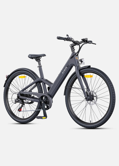Front angle of Engwe N1 Air showing frame and wheels