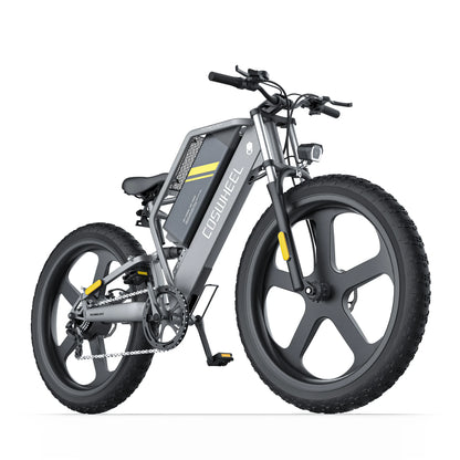 Coswheel T26 mountain ebike. front right view.