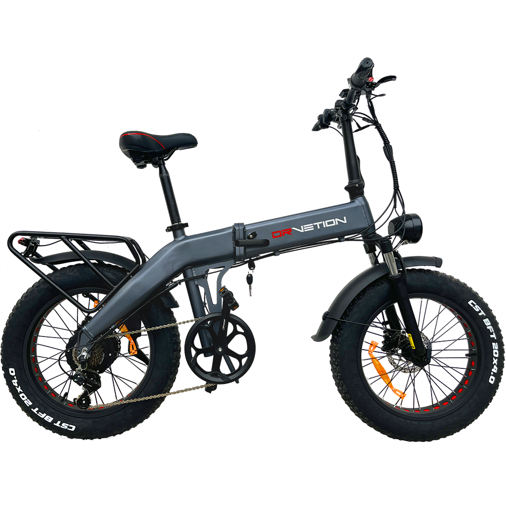 DrVetion BT20 folding ebike. right side view.