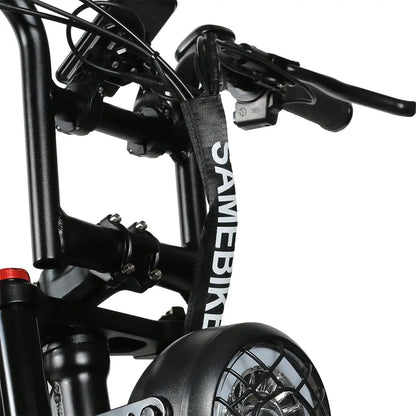 SAMEBIKE M20 1200W Electric Bike 2x18Ah Batteries. headlight.