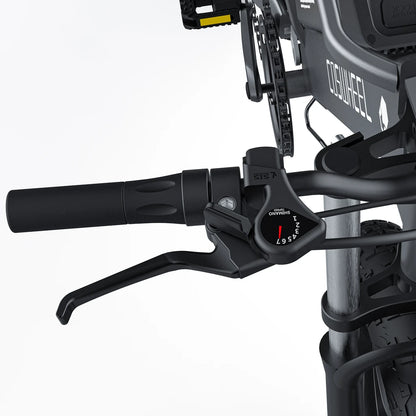 Coswheel T26 mountain ebike. handlebar view.