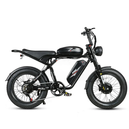 SAMEBIKE M20 1200W Electric Bike 2x18Ah Batteries. right side.
